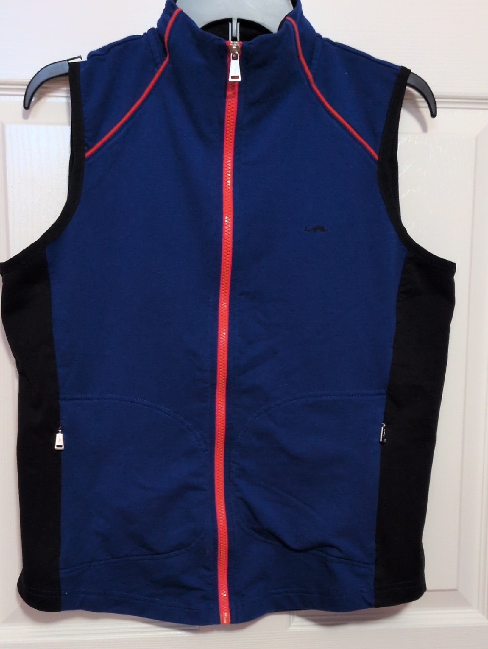 Ralph Lauren Royal Blue With Black Athletic Vest with Orange Trim